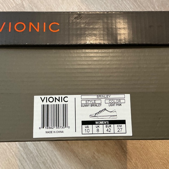 NWT Vionic Brinkley Light Pink Suede Sneakers Size 10 - Picture 6 of 6